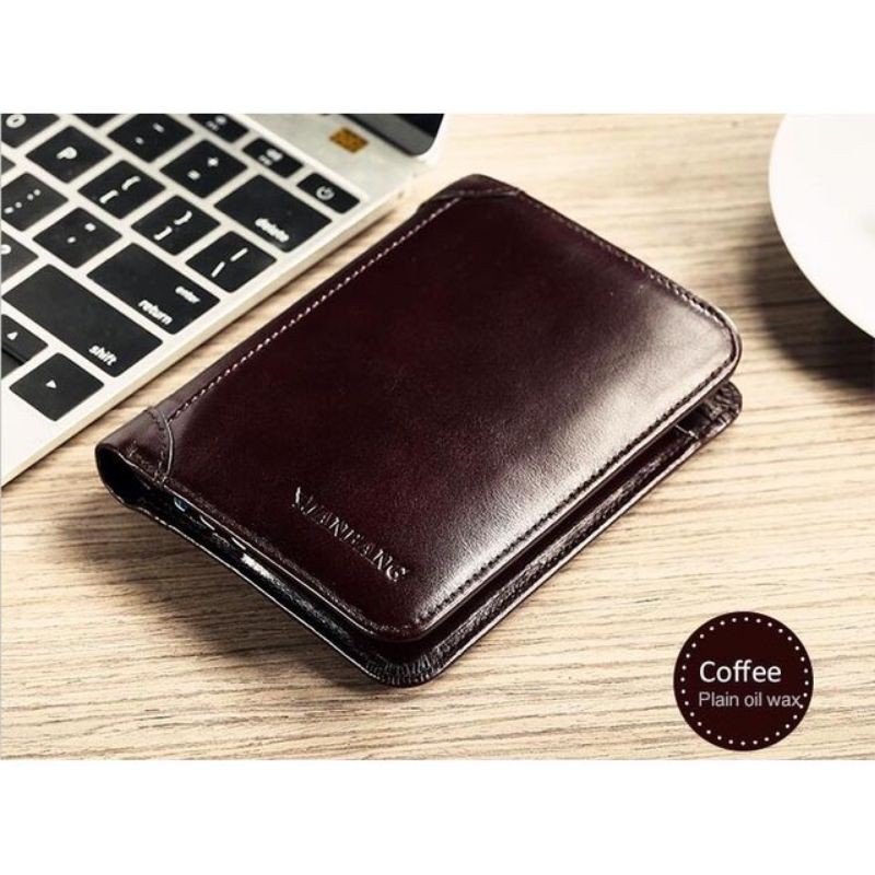 Kulit Asli Dompet Pria Bahan Kulit Asli