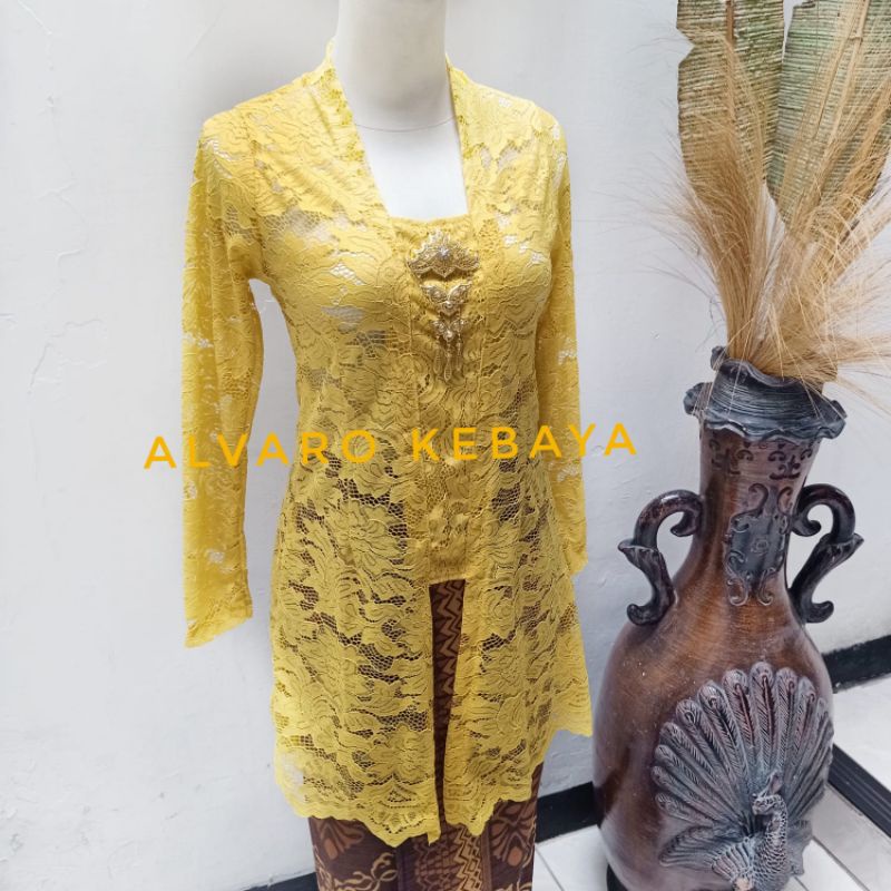 baju kebaya kutubaru panjang brokat halus strait kutubaru akad modern tunik badan panjang ready stock