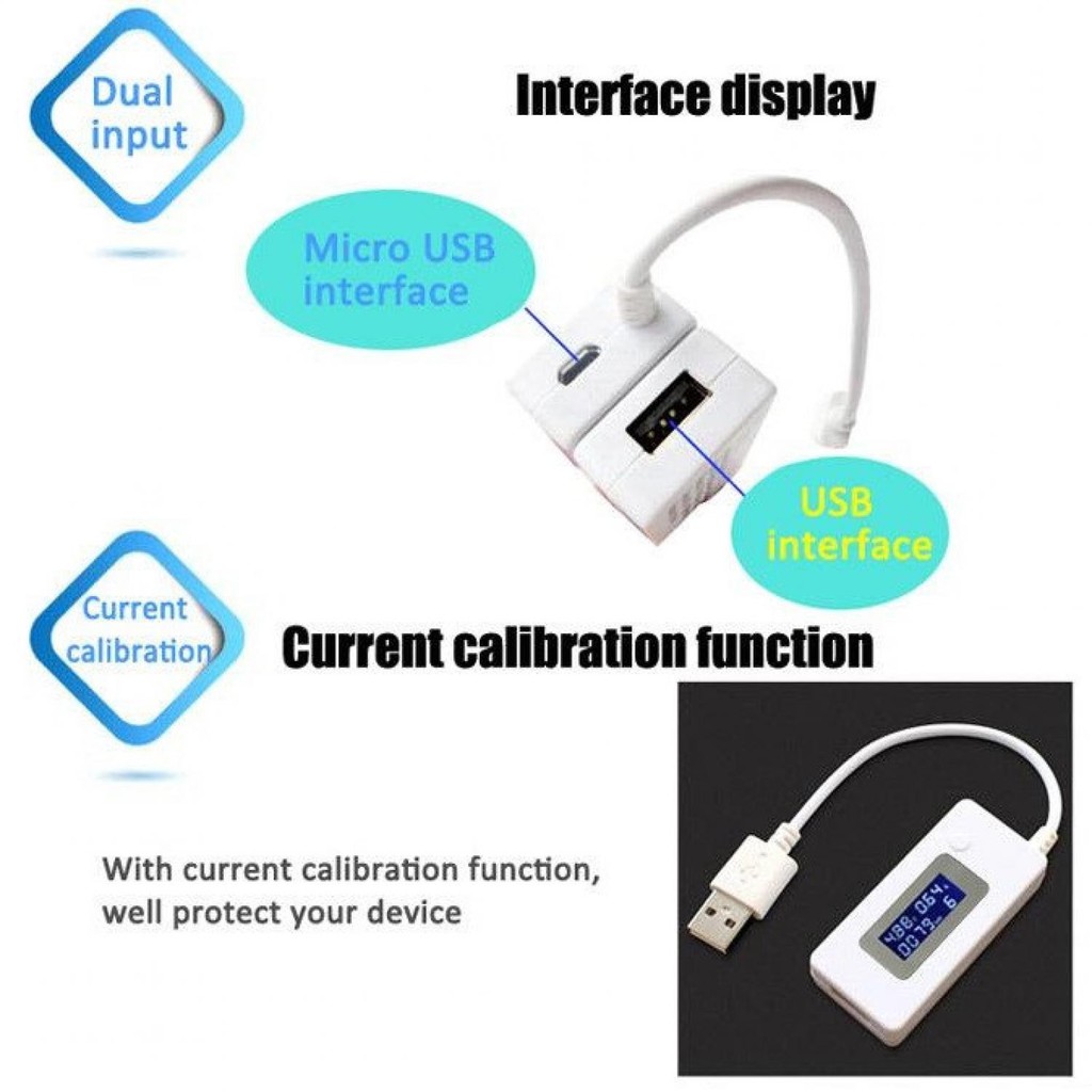 Termurah ! Kabel USB Tester Voltase &amp; Ampere Power Bank - KWS-V20