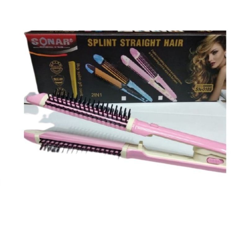 CATOK RAMBUT SONAR SN-0189 CATOKAN 2IN1 MODEL SISIR CURLY DAN REBONDING LURUS
