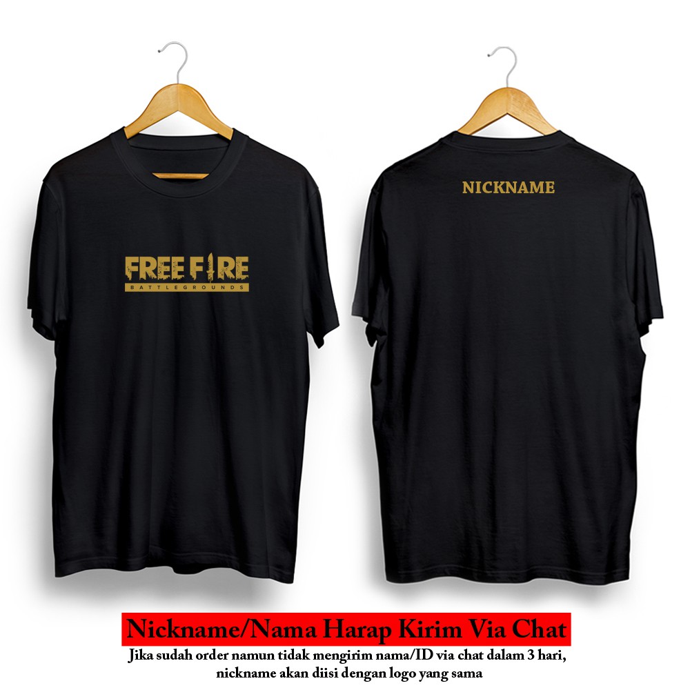 Kaos nickname free fire request nama id akun game gamers player battle Free Fire Nickname