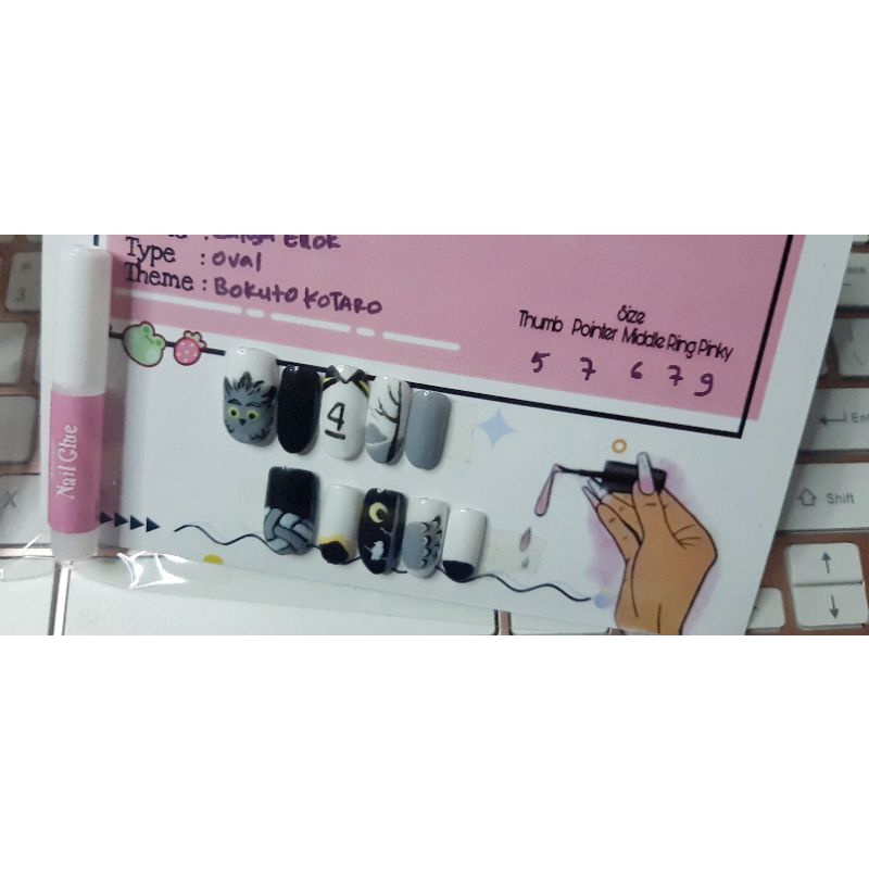 Bokuto Kotaro Press On Nails anime custom anime fake nails