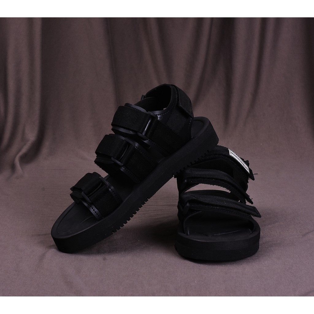 Sandal Gunung Pria Wanita Casual / sendal gunung wanita Full Black VOLKERFOOTWEAR HIJack 36-41