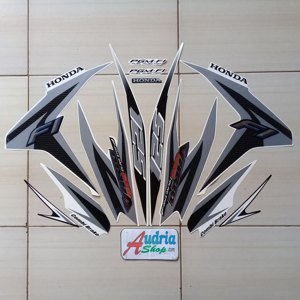 Striping Sticker Motor Honda Vario Cbs Iss 125 2013 Putih