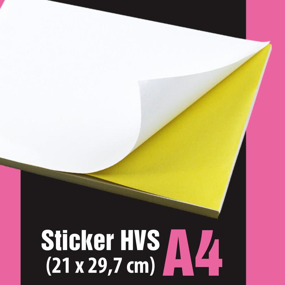 

[KODE ZI6NI] Sticker HVS Polos, Stiker A4, 29,7 x 21 cm (1 pack/ 25 pcs)