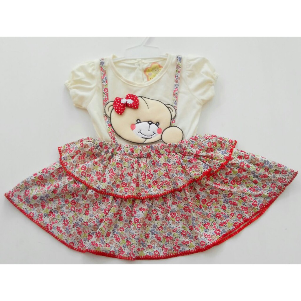 dress baju bayi LALA BEAR (3-12bln)