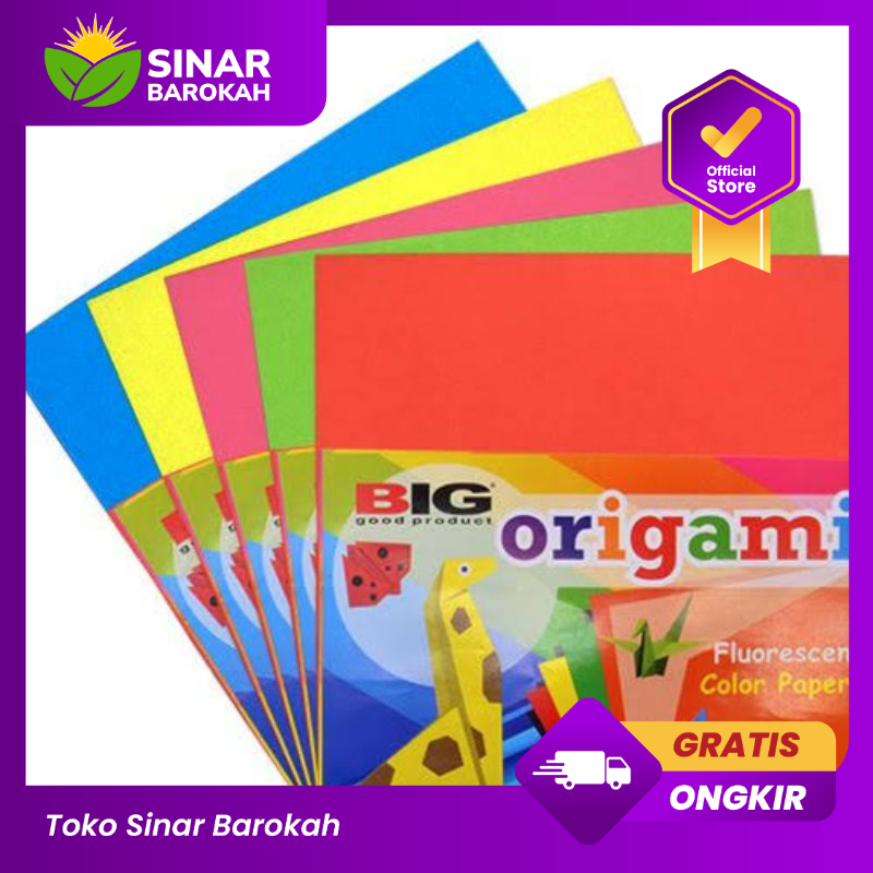 

50lembar Kertas lipat /origami uk 20x20 BOLAK BALIK