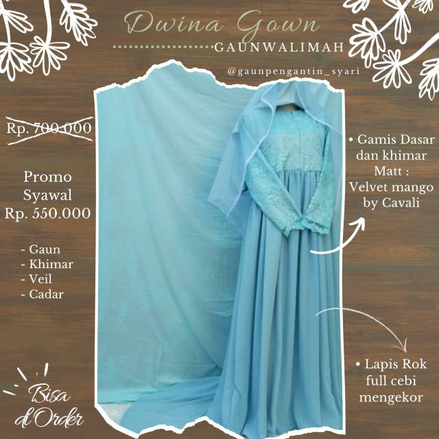 PROMO GAUN PERNIKAHAN SYAR'I MURAH BOGOR
