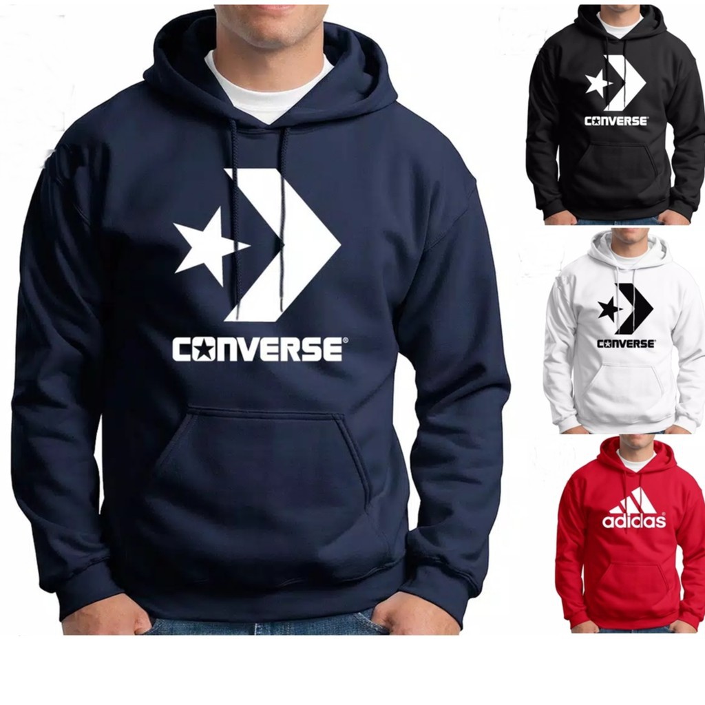 Sweater Pria Converse Big Logo Hoodie Sweater Fleece