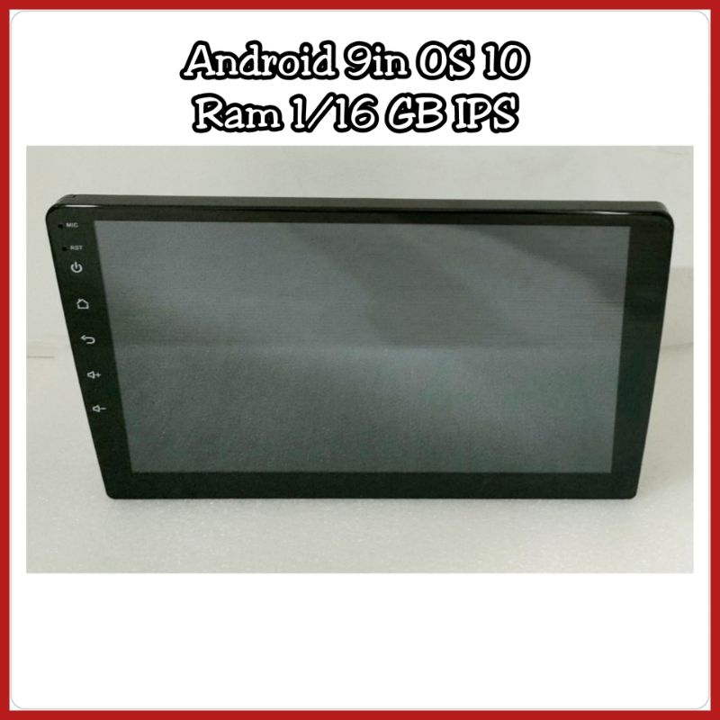 Head Unit Android 9in Eniqma OS 10 Ram 1/16GB IPS Screen