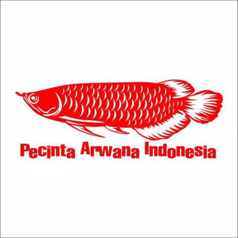Sticker Arwana, Ikan Arwana, Logo Arwana, Sticker Aquarium