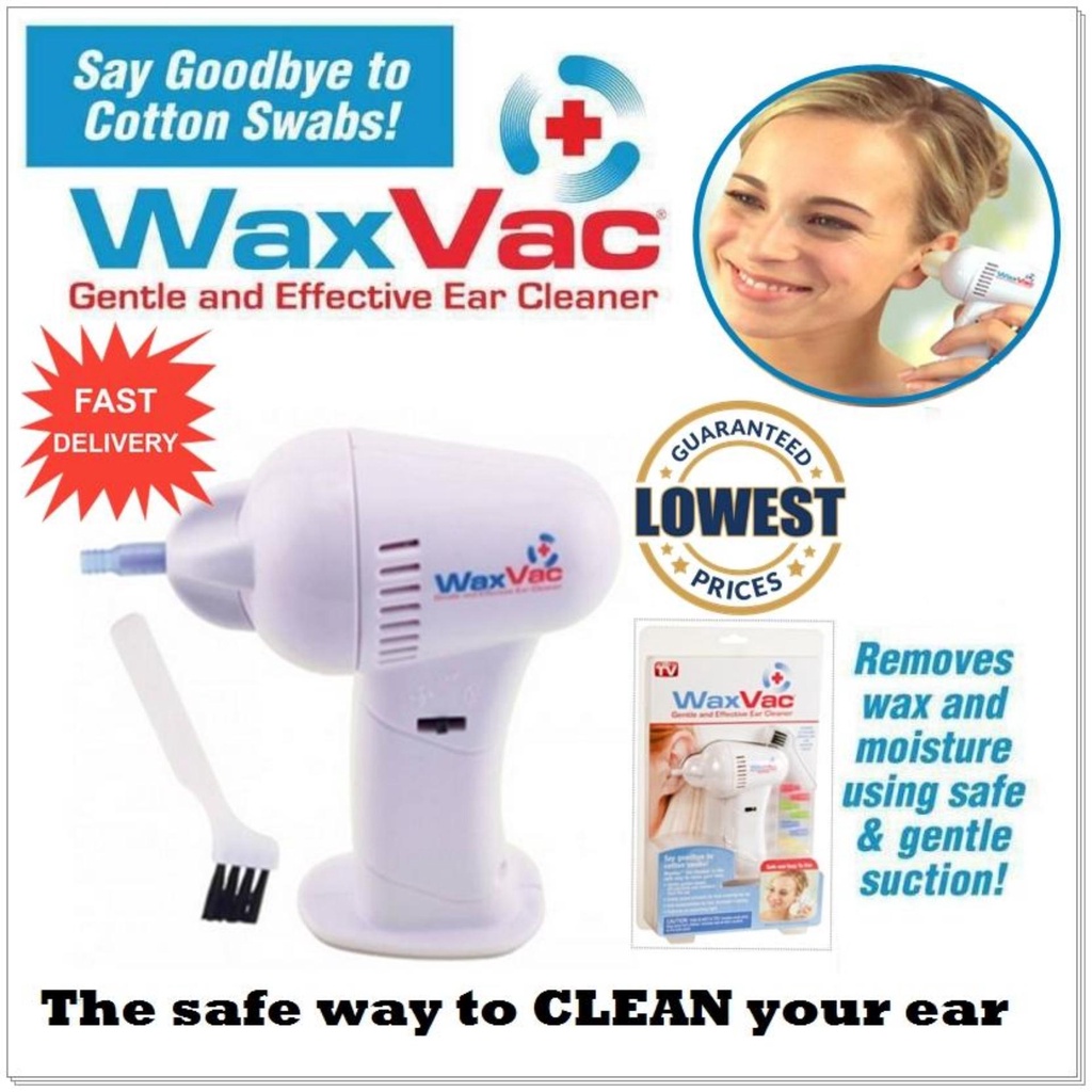 [COD] Alat Pembersih Telinga Elektrik dengan Silikon Higienis Ringan &amp; Mudah Dibersihkan - WAX VAC