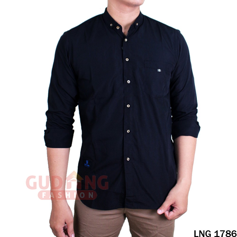 Kemeja Casual Pria Oxford Lengan Panjang - LNG 1786