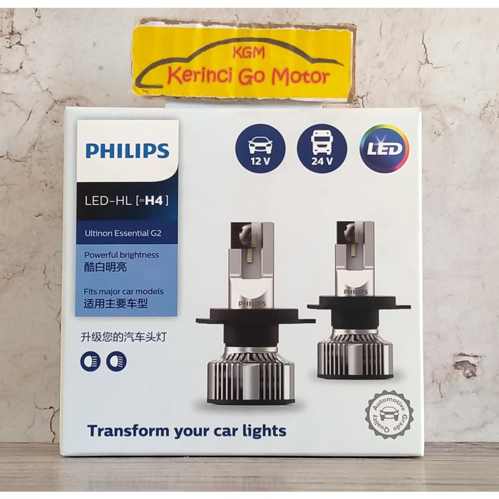 BOHLAM PHILIPS LED H4 12V 24V 21W PUTIH ULTINON ESSENTIAL 11342UE2X2