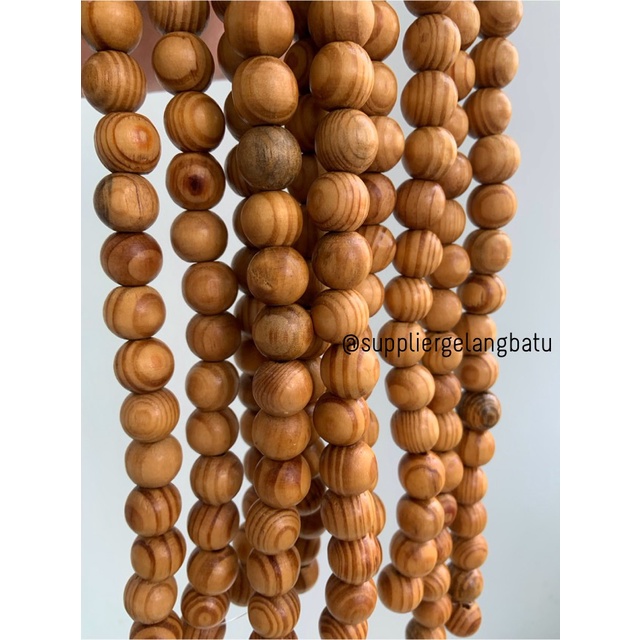 bahan Kokka Koka Kaukah 14mm kayu craft gelang kalung serat cokelat