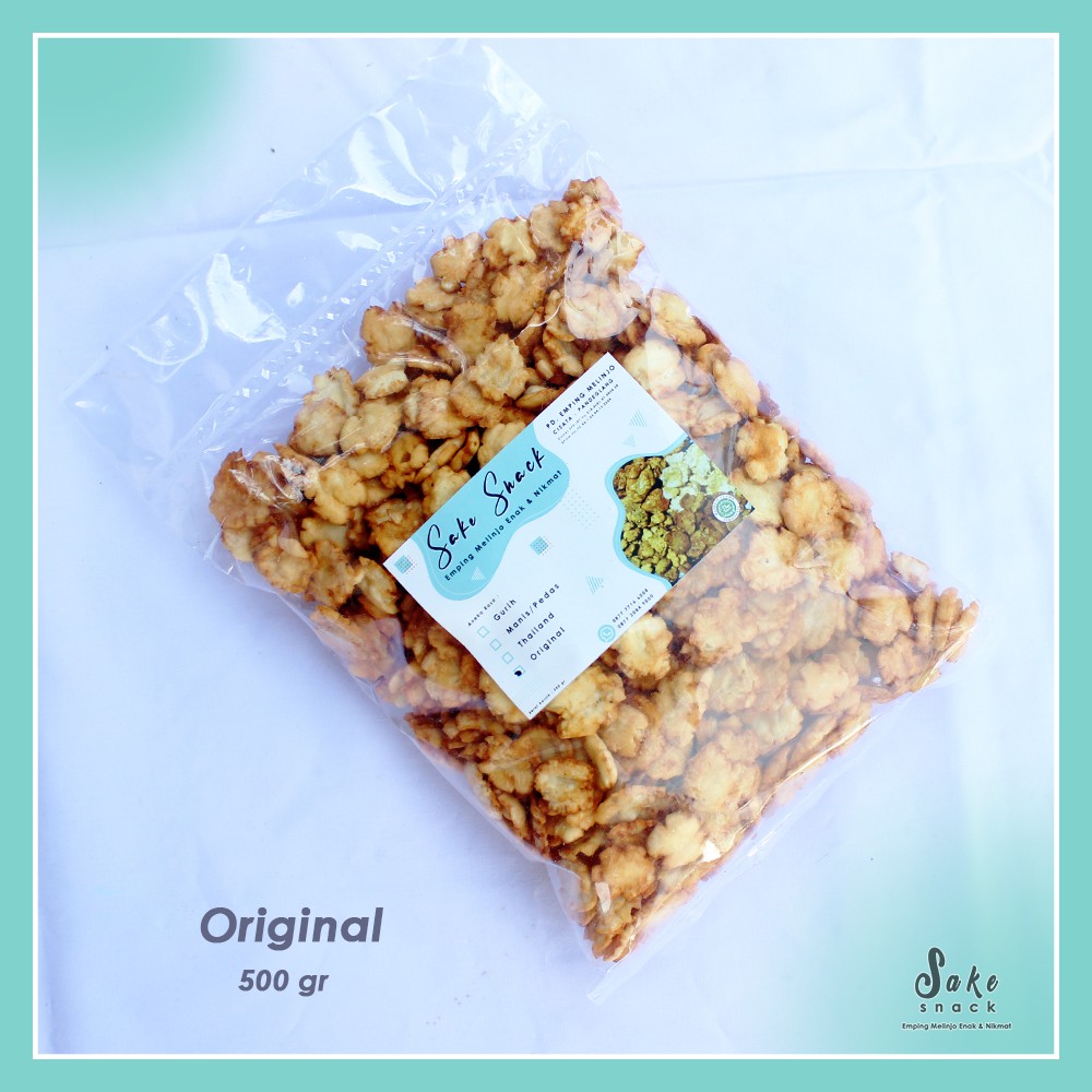 

emping rasa original 500 gr / sake snack / khas pandeglang