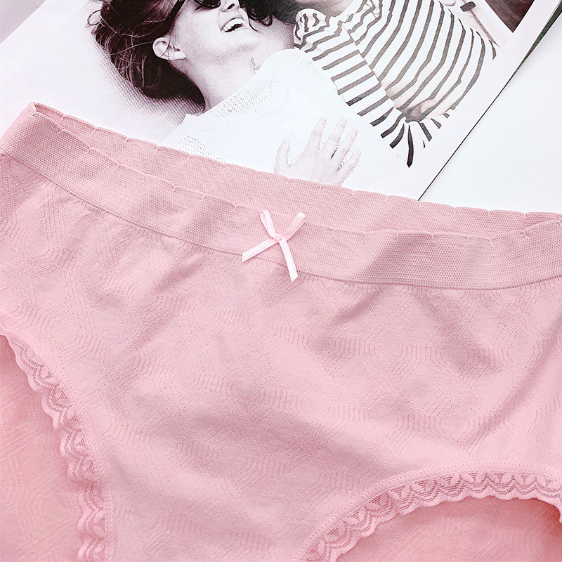 GO! CD514 Celana Dalam Wanita Pita Renda Katun CD Motif Ribbon Underwear PushUp Sexy Sempak Korea Import cod