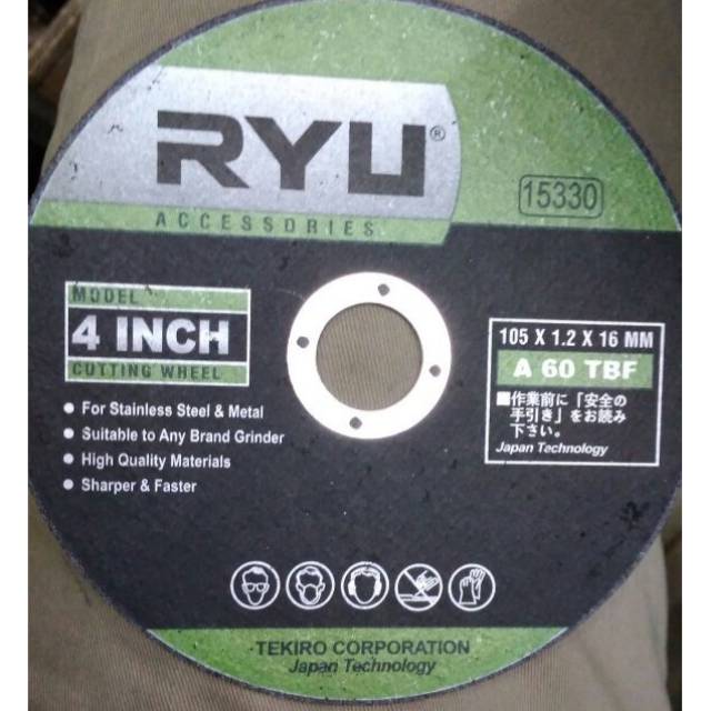 Batu Gerinda Gurinda Potong RYU 4" / Cutting Wheel Ryu