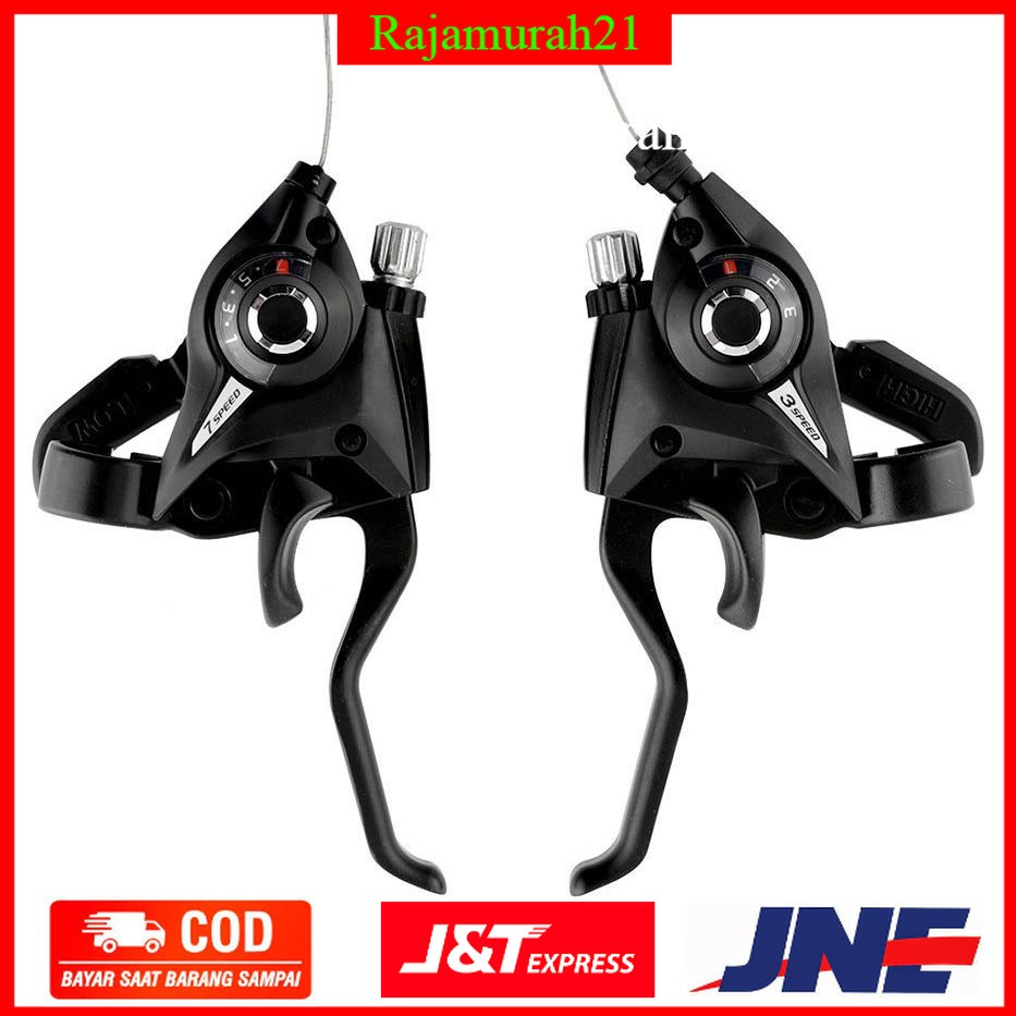 Speed Shifter Handle Brake Rem Sepeda 7 Speed 2 PCS - Black - OMSEE1BK