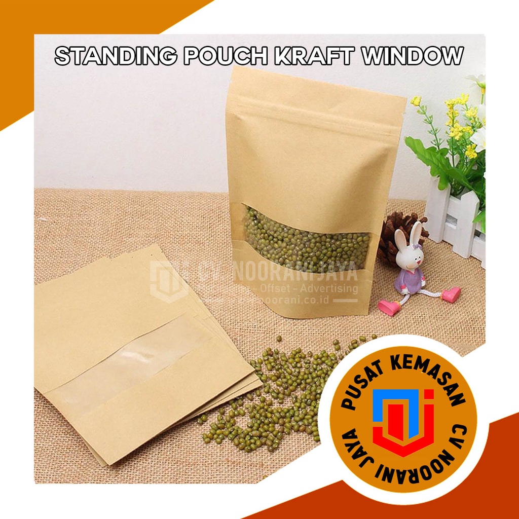 Jual Standing Pouch Kraft Paper Window Ziplock Ekonomis Shopee Indonesia