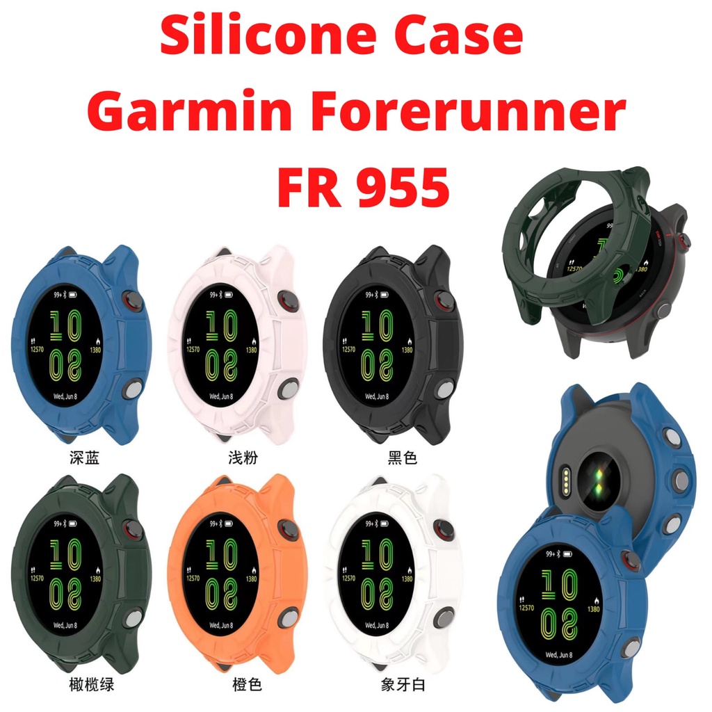 Silicon Case Garmin FR 955 Pelindung Cover Casing Semi Hard Case