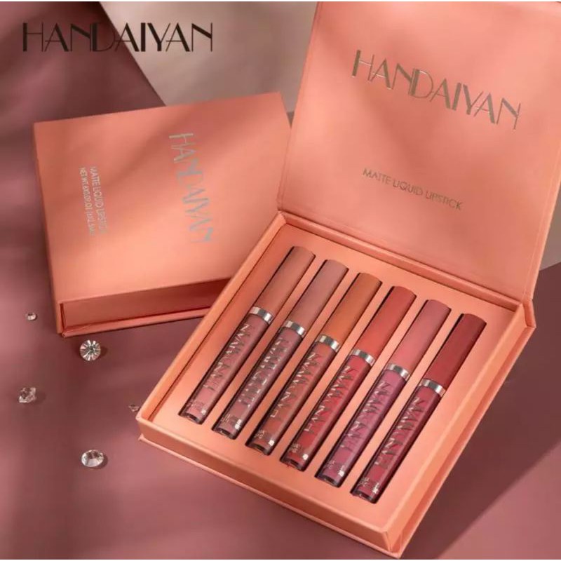 Lipstik Anti Air Tahan lama 6Pcs