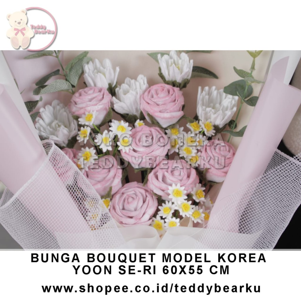 TERLARIS! BOUQUET BUKET BUNGA LOVE MODEL KOREA YOON SE-RI KADO VALENTINE / ULTAH / WISUDA / PACAR