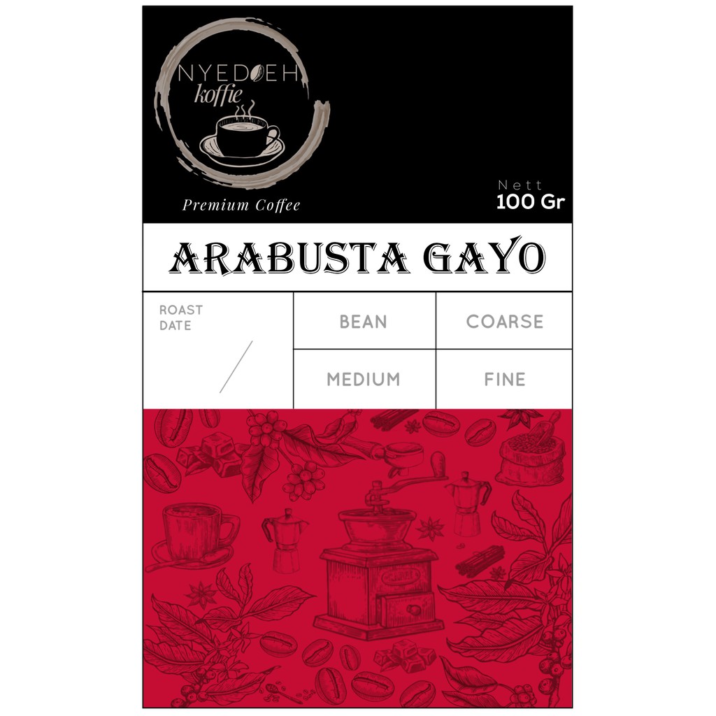 

KOPI ARABIKA ROBUSTA GAYO 100 GR GRAM ARABUSTA BIJI BUBUK