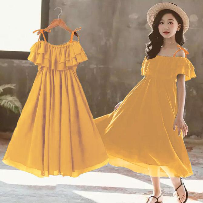 dress warna mustard