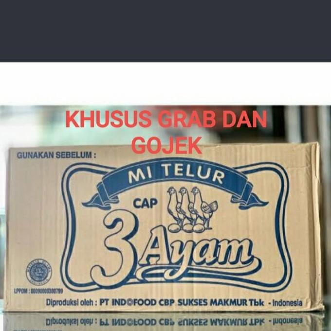 

Mie Telur 3 Ayam 1 Dus / 20 Pcs Terbaru