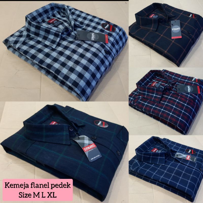 flanel lengan pendek pria motif kotak kotak import terlaris motif baru