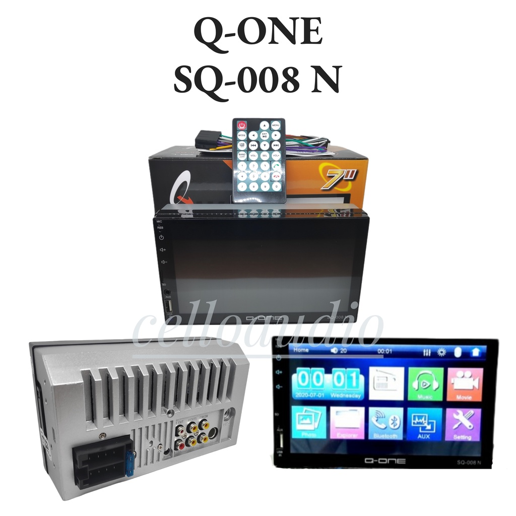 Head Unit Double Din Q-One SQ-008N Deckless 7 Inch SQ 008 MP5