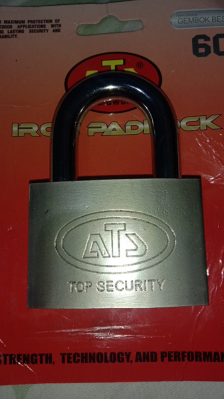 Gembok Nikel / Gembok Besi / Gembok Rumah / Gembok Pager Merk Ats
