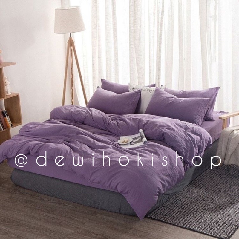 Plain Bedsheet Lilac,Lavender,Ametis | Sprei Polos | aesthetic bedding | Sprei anti geser