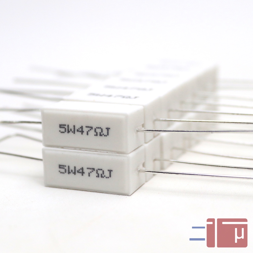 Resistor Kapur 47R 47 Ohm 5W Taiwan Kaki Tembaga