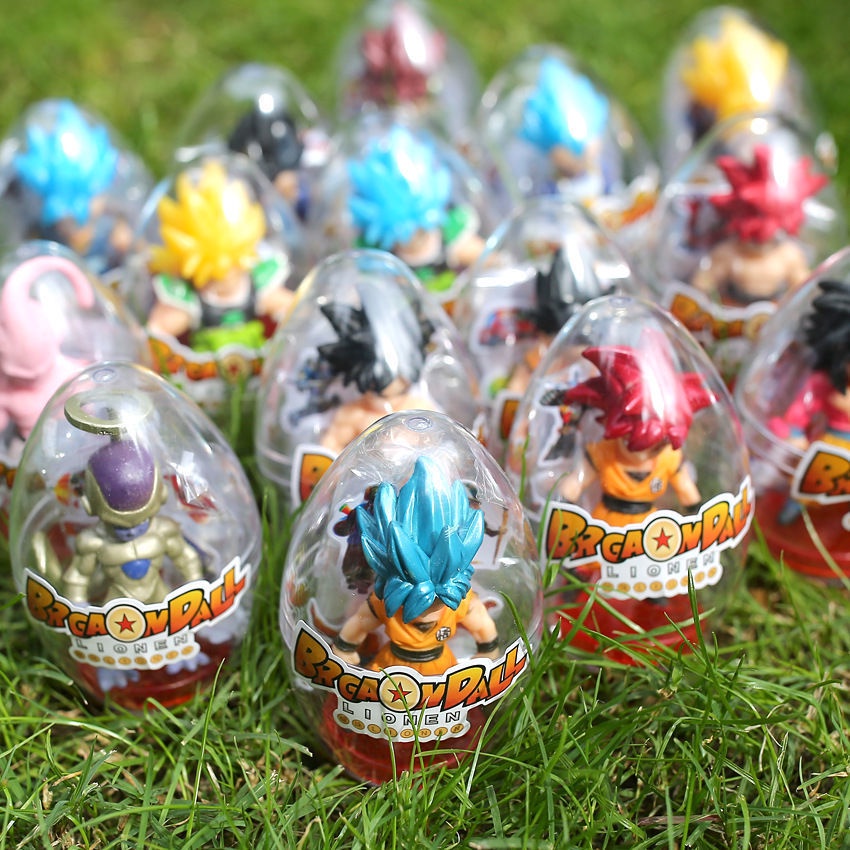 1pcs Random Anime Dragon Ball Angka PVC Super Saiyan Freeza Goku Vegeta Boneka Action Figure Gashapon Mainan Untuk Anak