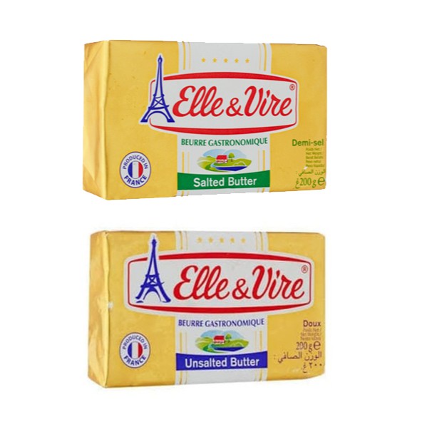 

Butter Elle & Vire 200gr ( Unsalted & Salted ) / Mentega - GOSEND / GRAB