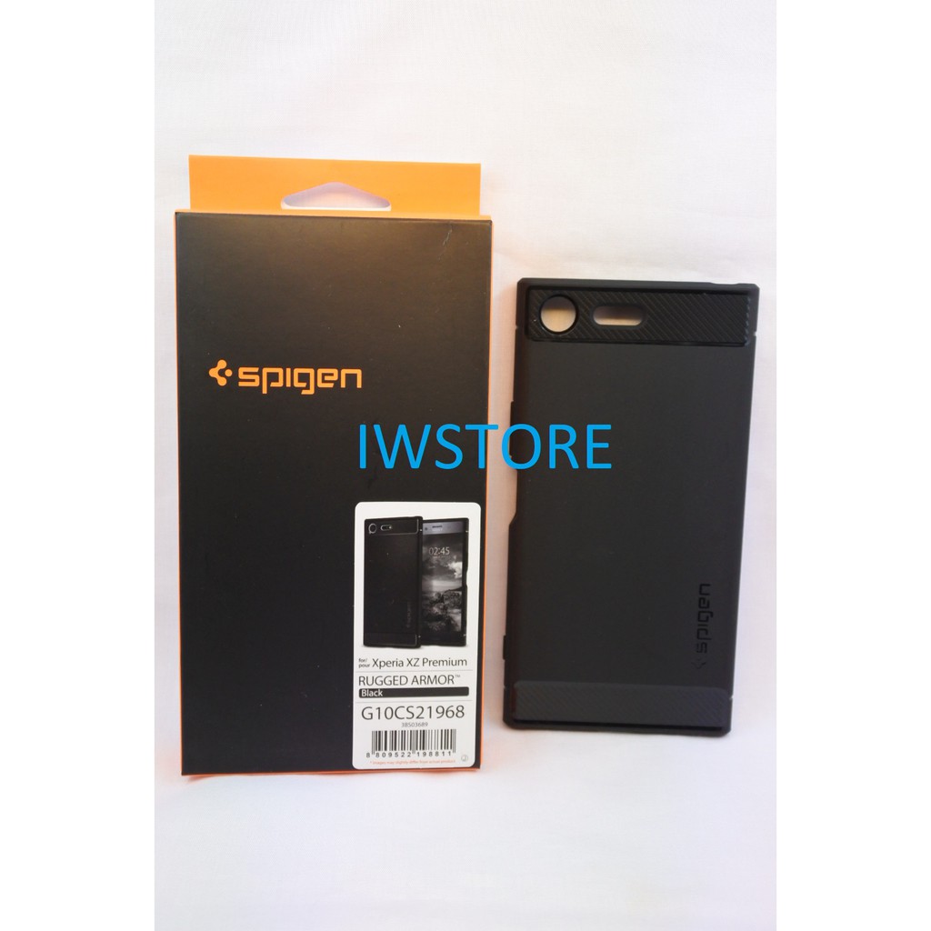 ORIGINAL SPIGEN RUGGED ARMOR CASE SONY XPERIA XZ PREMIUM - BLACK