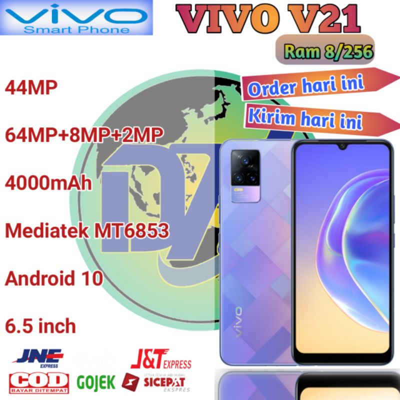 Vivo v21 8/256 garansi resmi Indonesia