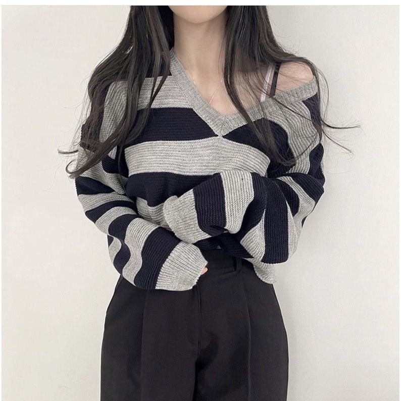 Queenbags89 baju outfit cewek baju atasan wanita baju Rajut Rajut Zetta Knite Sweater