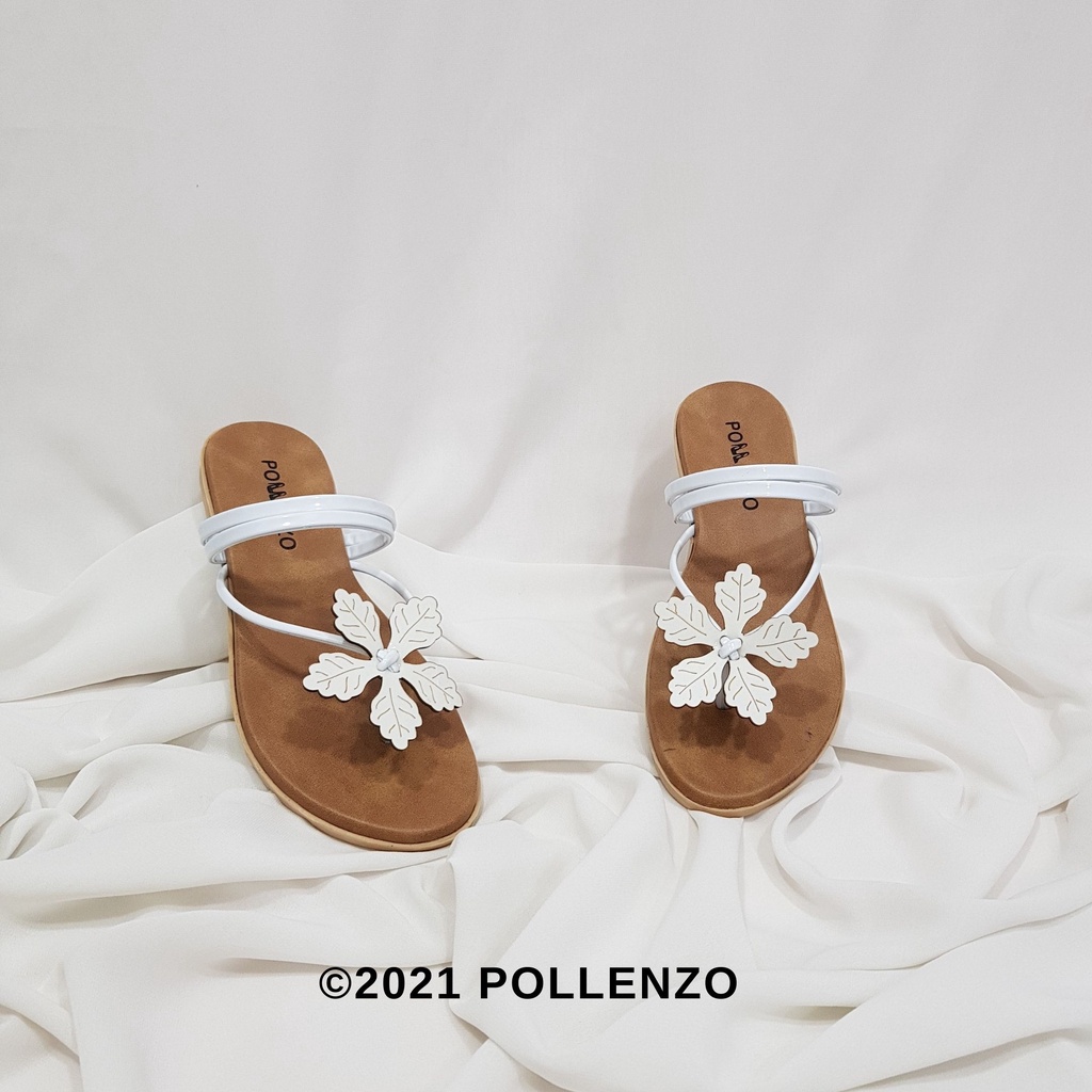Pollenzo - Sandal Jepit Teplek Bunga Lia-086-4