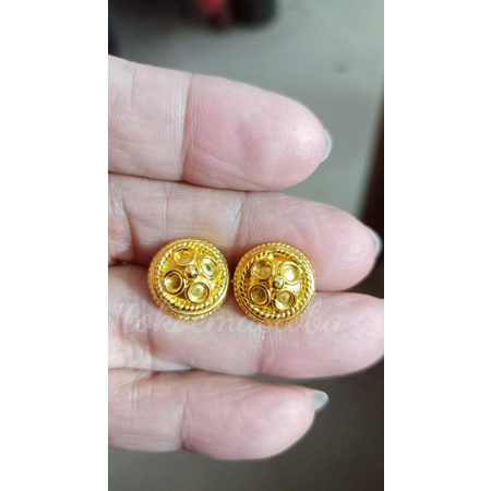 Acc Anting model bulat emas 24karat kadar 99.9% 10gram