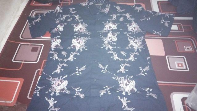 Kemeja Batik Pria Lengan Pendek Bs17 Katun Modern Dixmont Semi Slimfit Premium