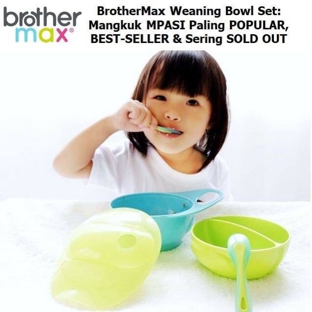 Brother max weaning bowl set - mangkuk mpasi bayi