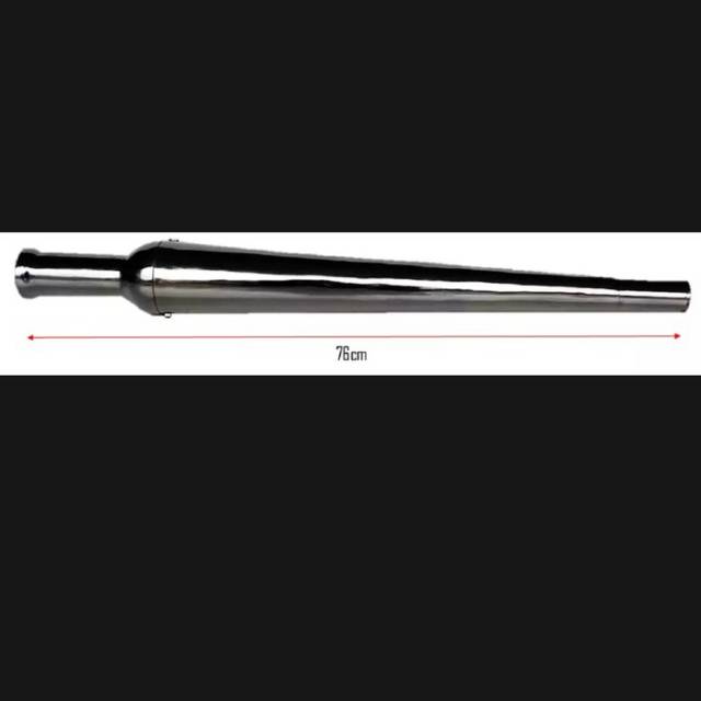 Jual kenalpot custom Cocktail Chrome 76 / muffler (galvanis) Shopee