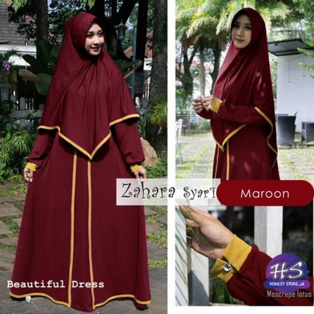 ZAHARA FASHION BAJU GAMIS MAXI MUSLIM SYARI WANITA REMAJA TOP MAXMARA JAKARTA MURAH TERBARU
