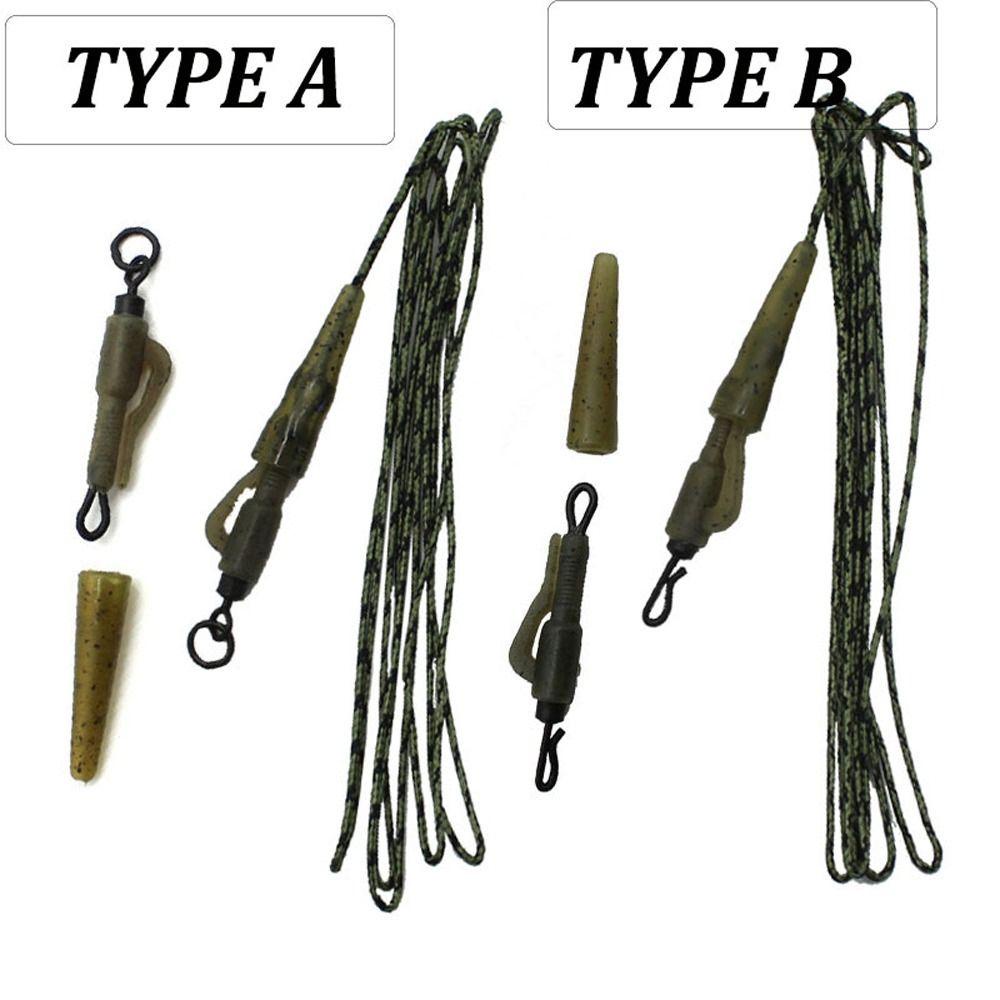 Lanfy Carp Leader Line Braided Lead Core 2pcs Aksesoris Alat Pancing Ikan Gurame Hook Lead Clips Fishing Tackle Fluorocarbon Pancing Line