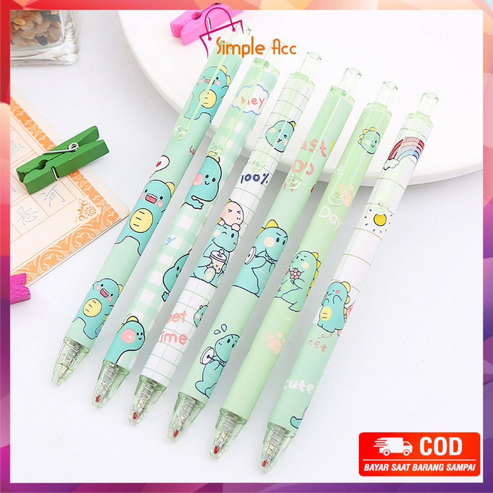 

DO-A35 Pen Gel Mekanik Motif Cartoon Dinosaur / Pulpen Pelajar Dan Kantor Pena Lucu Motif Dino Imut