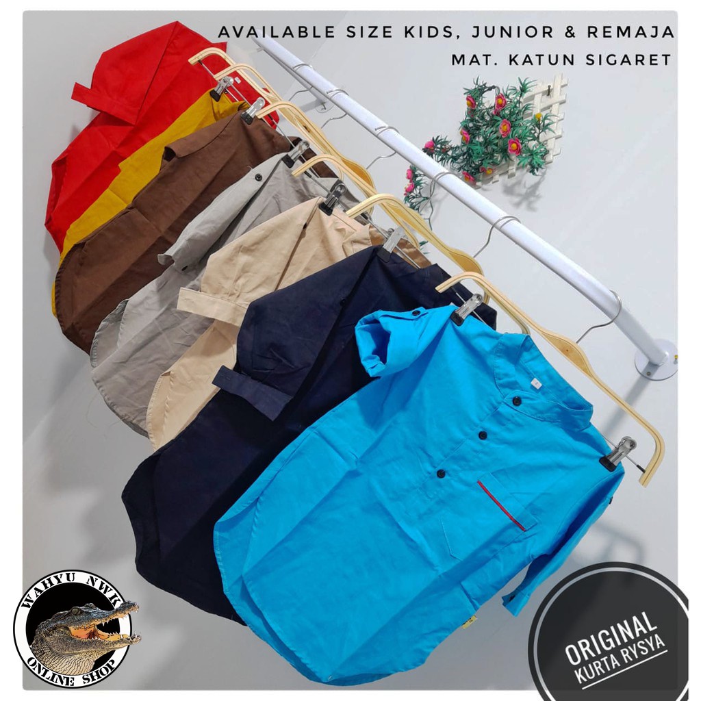 KOKO KURTA ANAK SZ 2-16 VARIASI WARNA Biru, Biru Benhur, Biru SMA, Abu Muda, Abu Tua