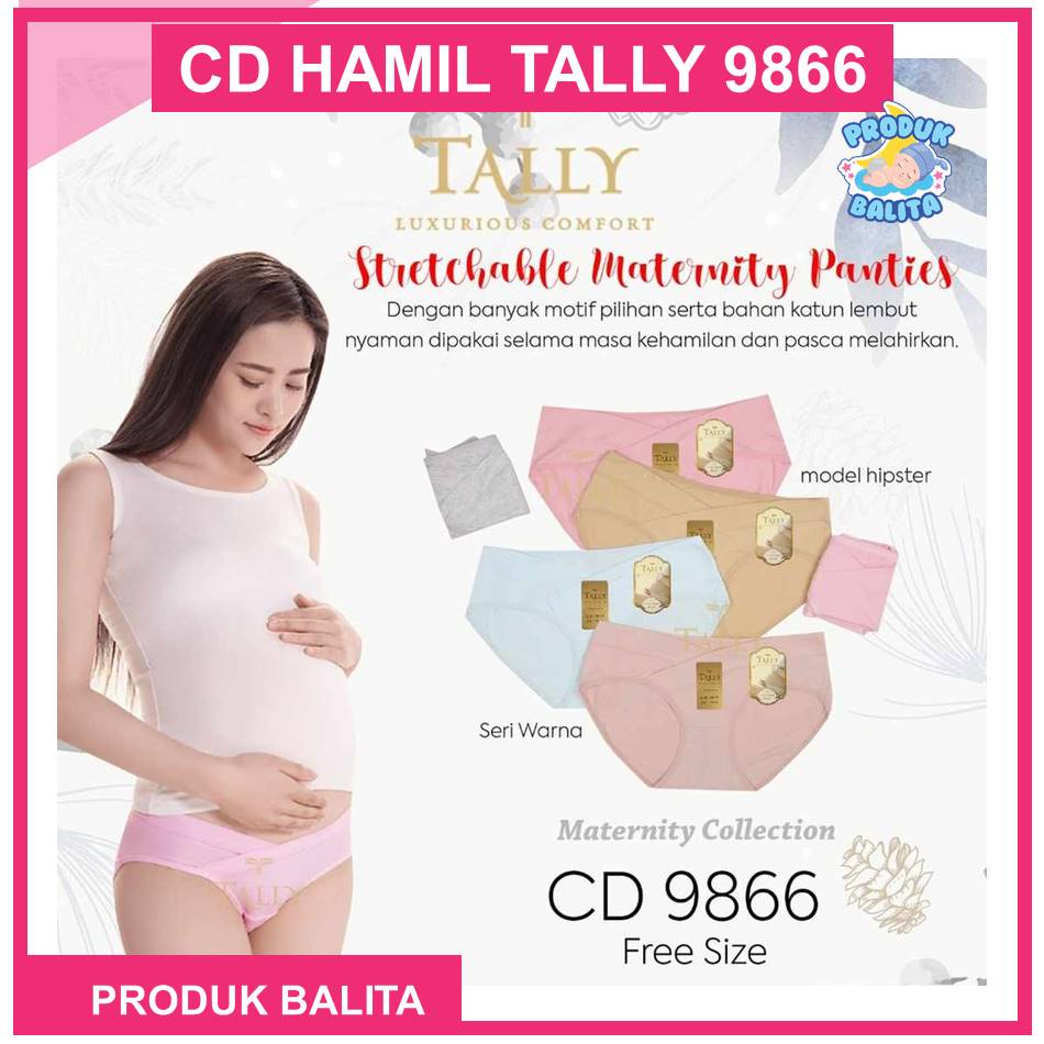 TALLY Celana Dalam Wanita CD Hamil Wanita Model Hipster Celana Dalam Hamil Tally Free Size Kode 9866